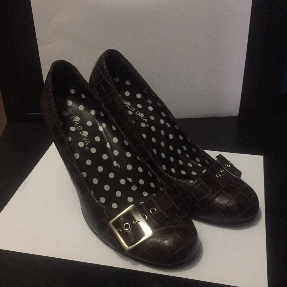 Wild Diva Brown Stilettos